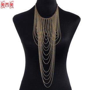 Jewelry Chest Chain Body Chain Bikini Tassel Body