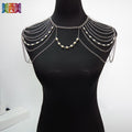 Chest Chain Body Chain White K Necklace Exaggerated