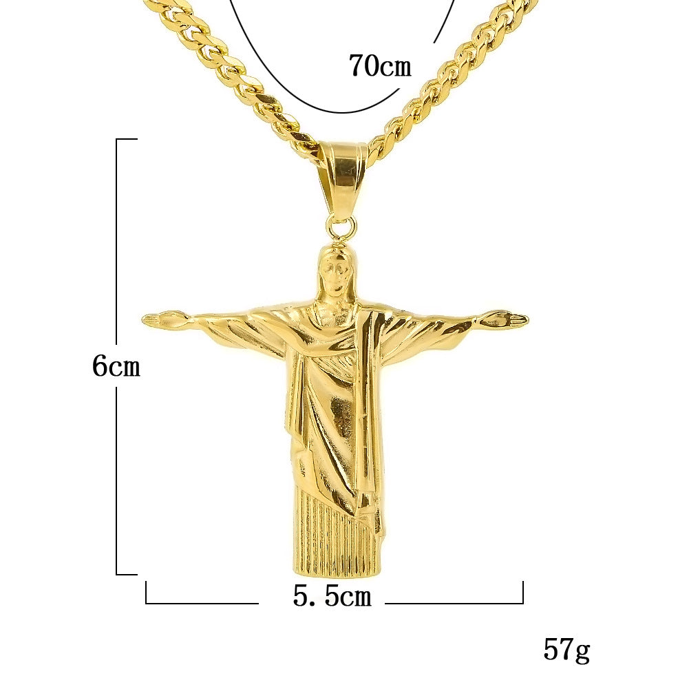 Stainless Steel Long Necklace Men'S Sweater Chain Personalized