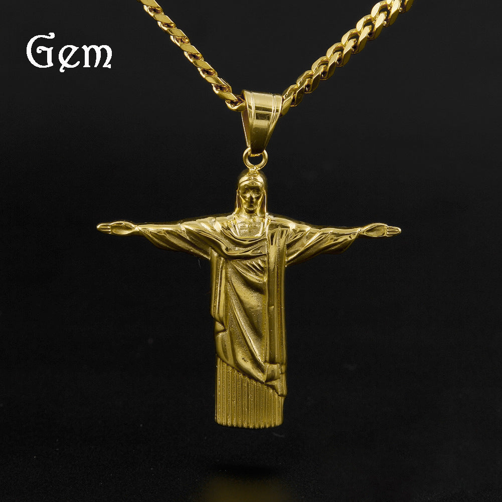 Stainless Steel Long Necklace Men'S Sweater Chain Personalized