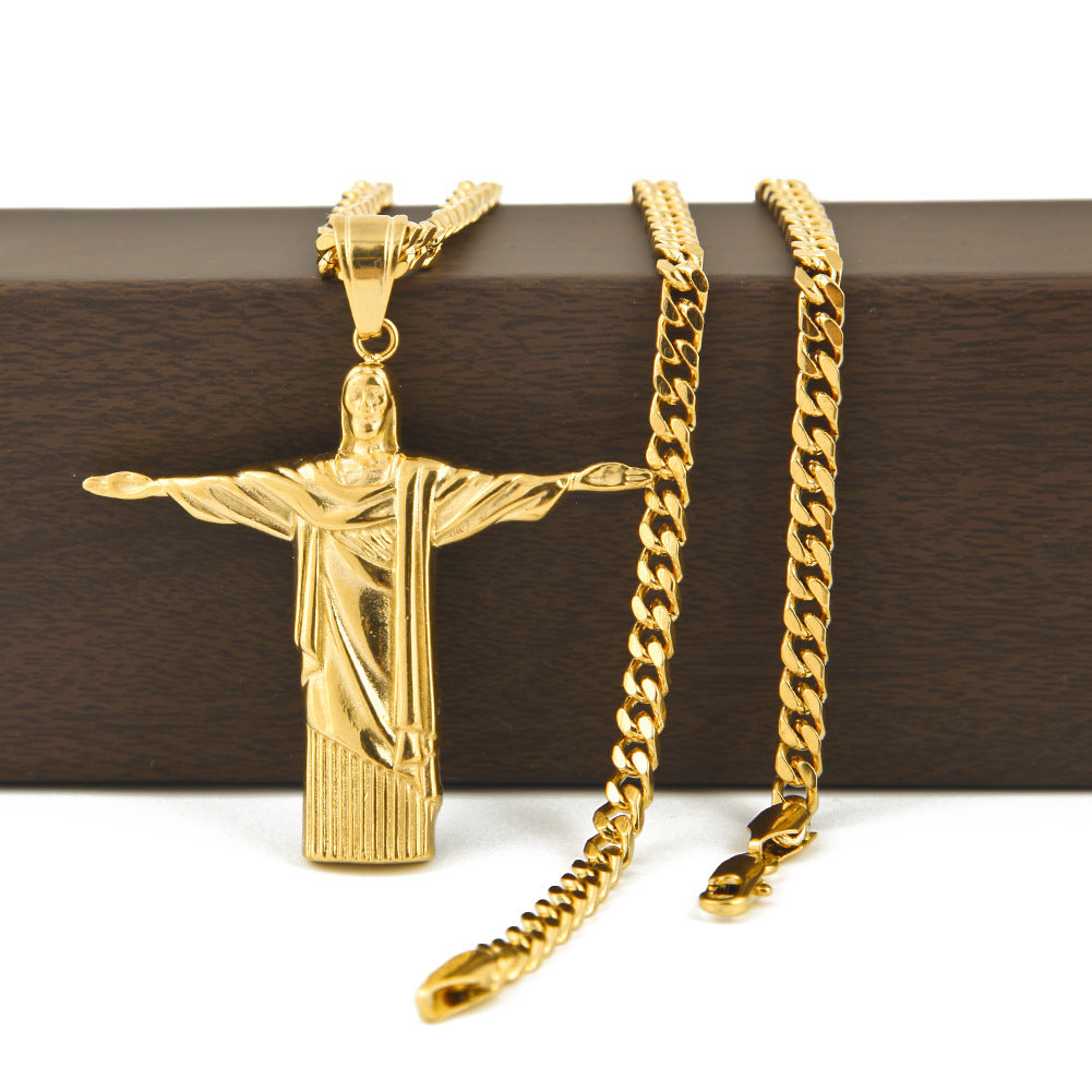 Stainless Steel Long Necklace Men'S Sweater Chain Personalized