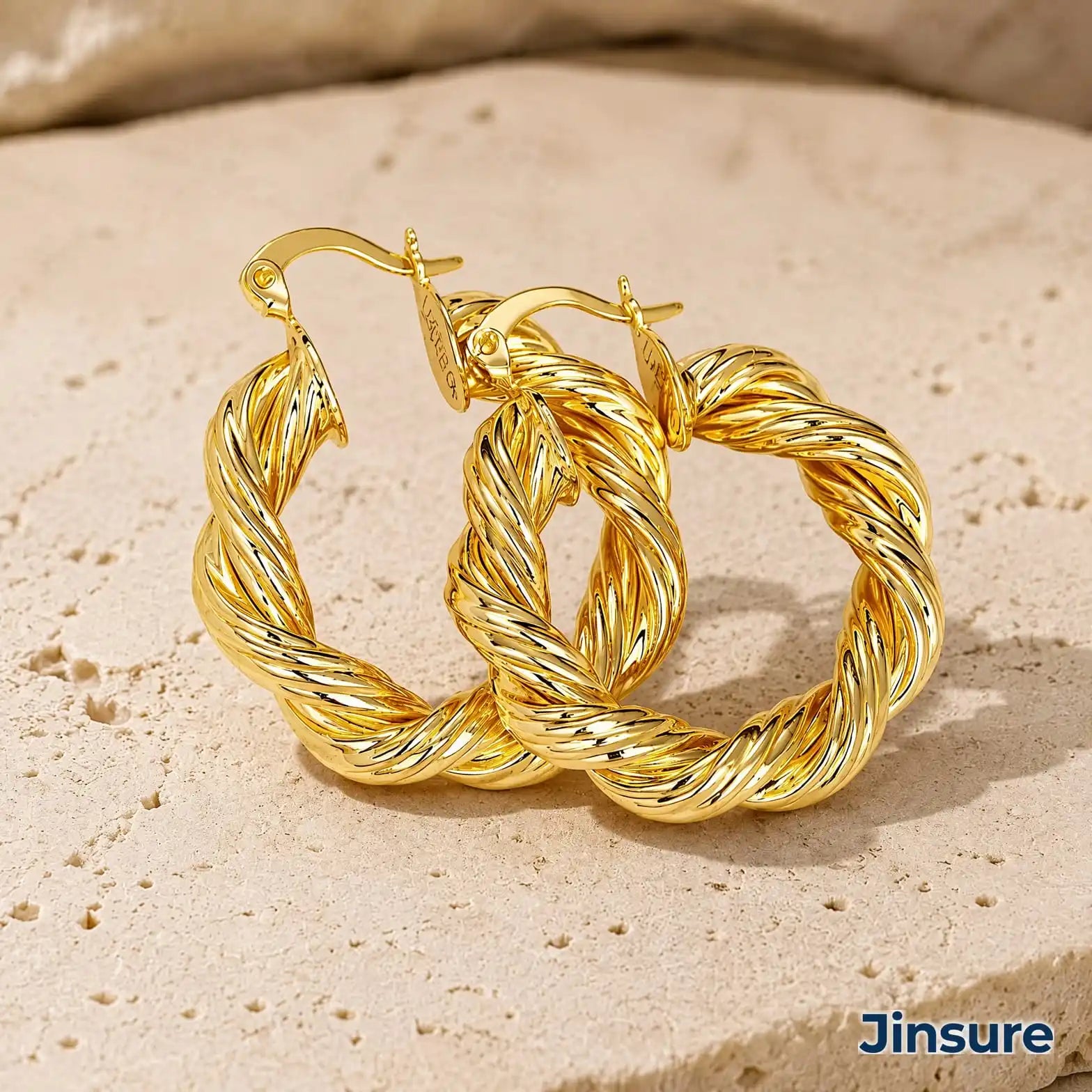Twisted Design Hoop Earrings Classic Unisex Everyday Jewelry