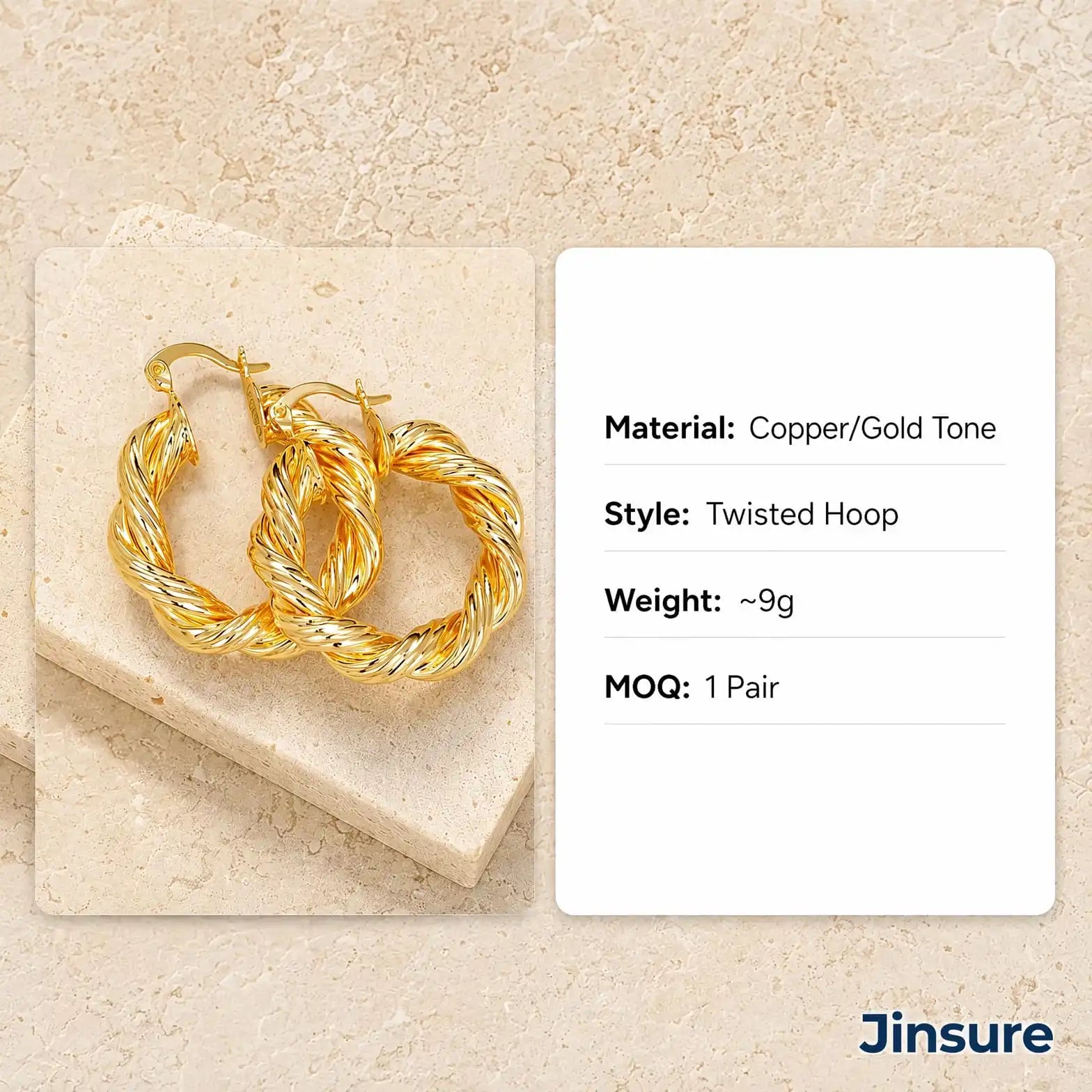 Twisted Design Hoop Earrings Classic Unisex Everyday Jewelry