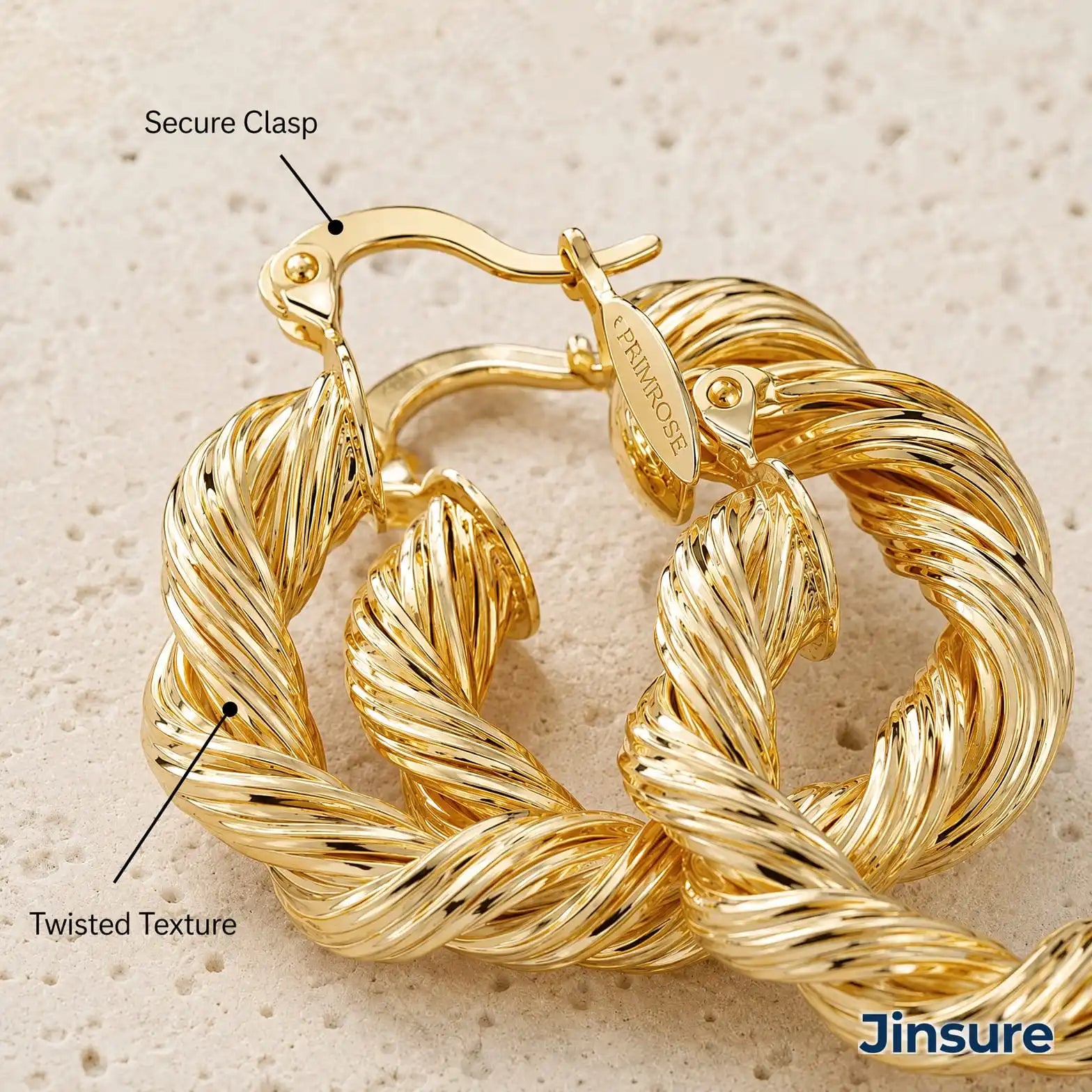 Twisted Design Hoop Earrings Classic Unisex Everyday Jewelry