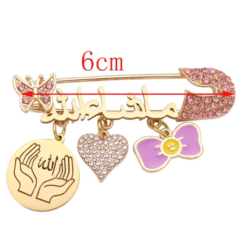Customise English Name Allah Baby Pin Brooch Pin