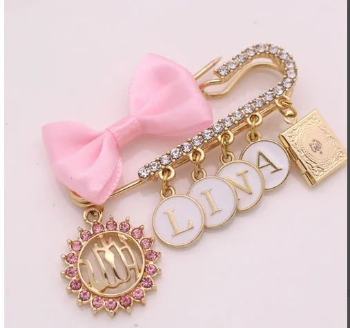 Customise English Name Allah Baby Pin Brooch Pin
