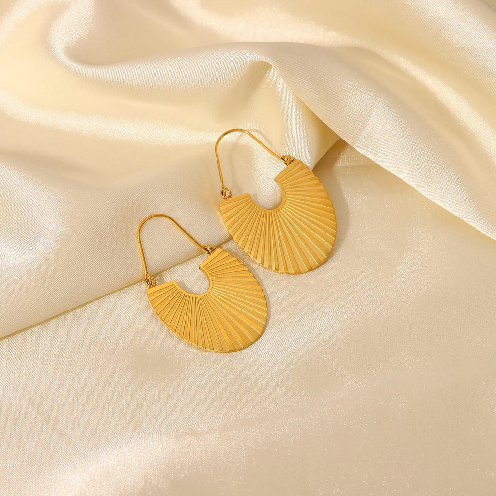 2022 African Gold Ethnic Jewelry Statement Hoop Earrings