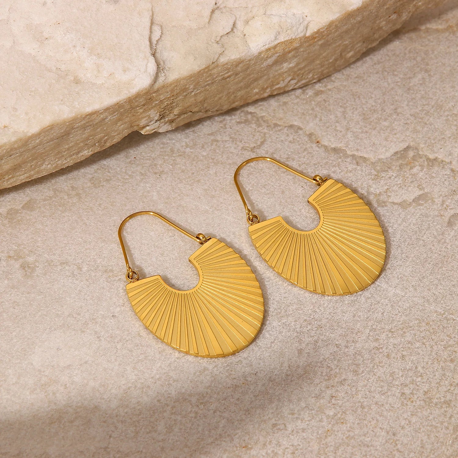 2022 African Gold Ethnic Jewelry Statement Hoop Earrings