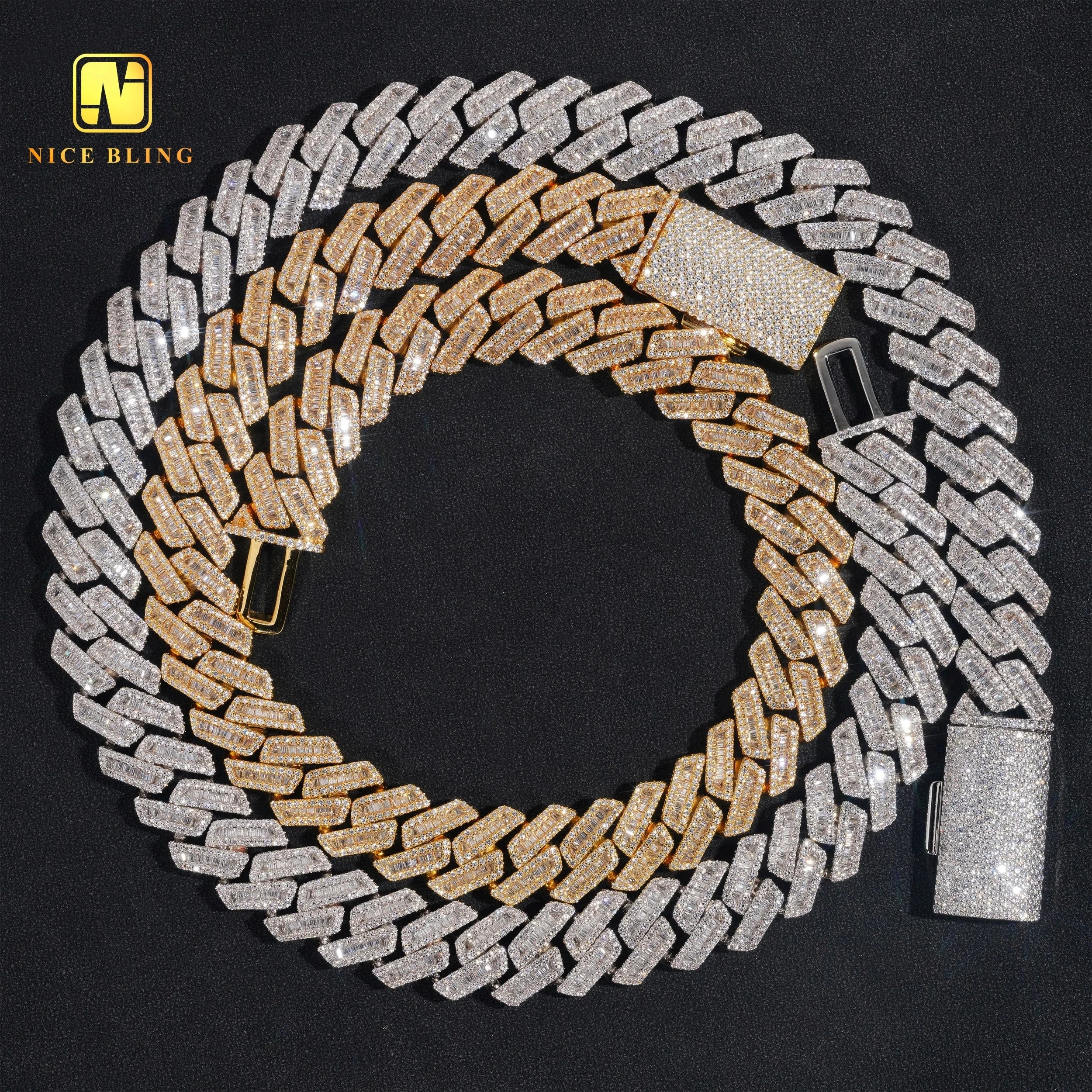 17Mm Cuban Link Chains Men Hip Hop Jewelry