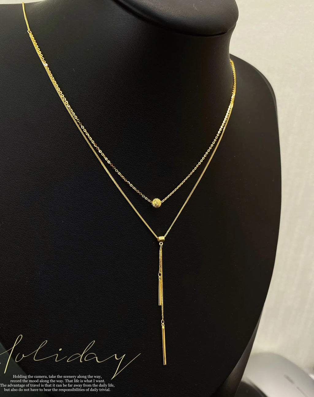 Double Layered Pure Gold Wholesale18Kt Real Gold Chains
