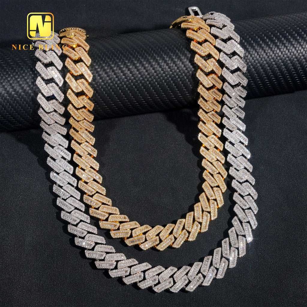 17Mm Cuban Link Chains Men Hip Hop Jewelry