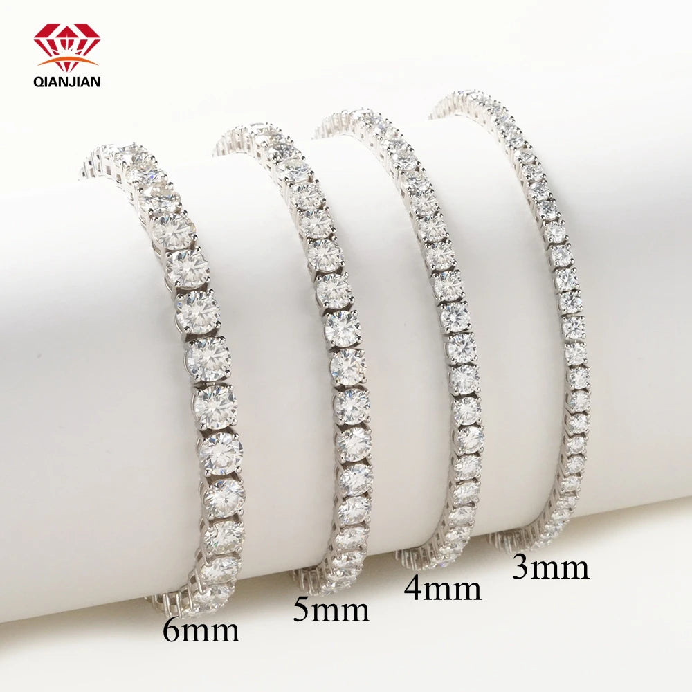 925 Sterling Silver Iced Out Gra Certified D