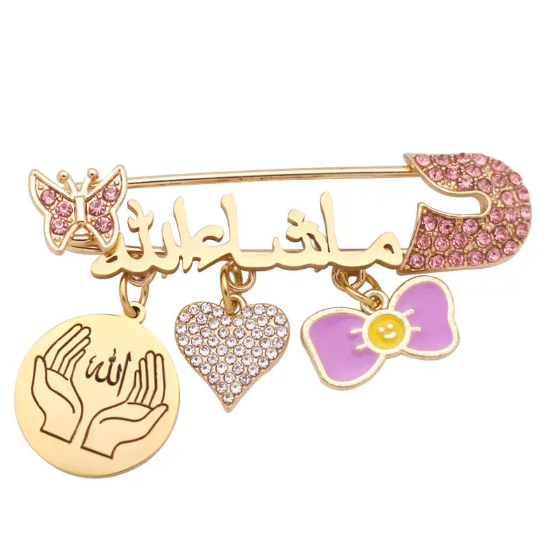 Customise English Name Allah Baby Pin Brooch Pin