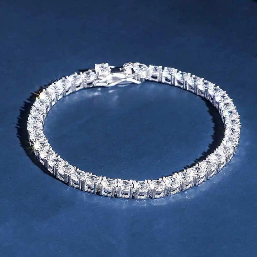 925 Sterling Silver Iced Out Gra Certified D