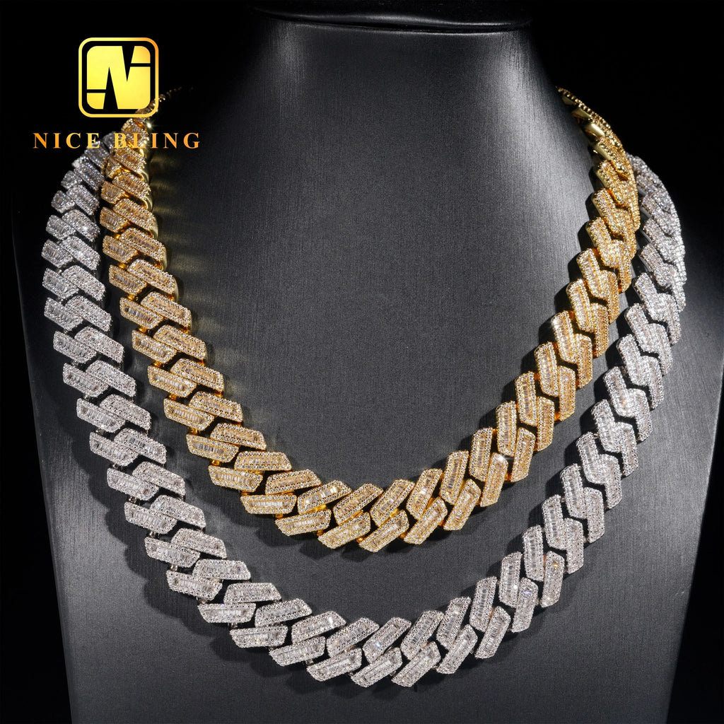 17Mm Cuban Link Chains Men Hip Hop Jewelry