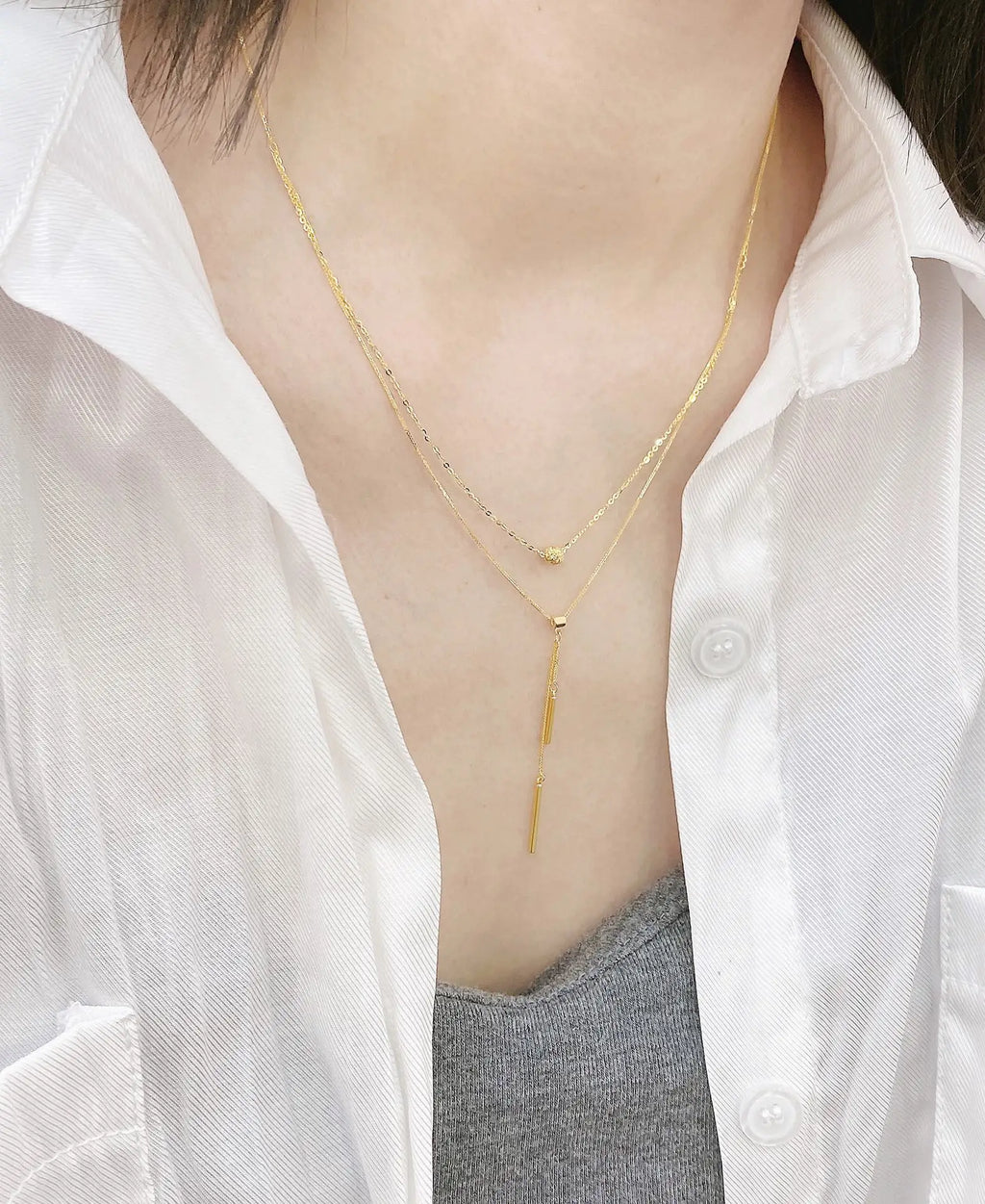 Double Layered Pure Gold Wholesale18Kt Real Gold Chains