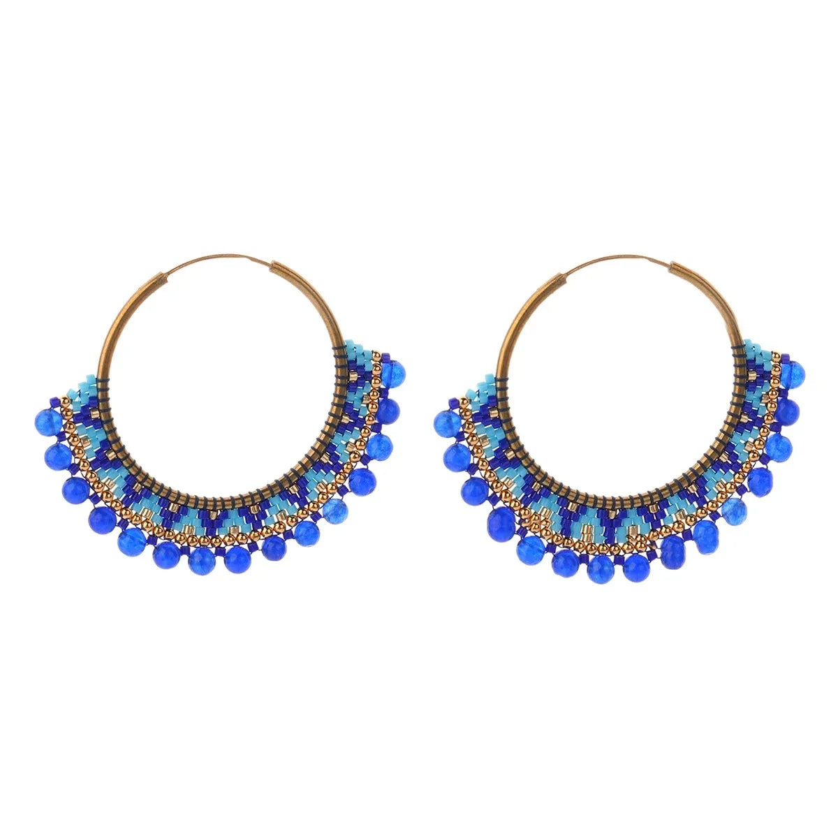 Custom Handmade Bohemian Simple Design Dark Blue Miyuki