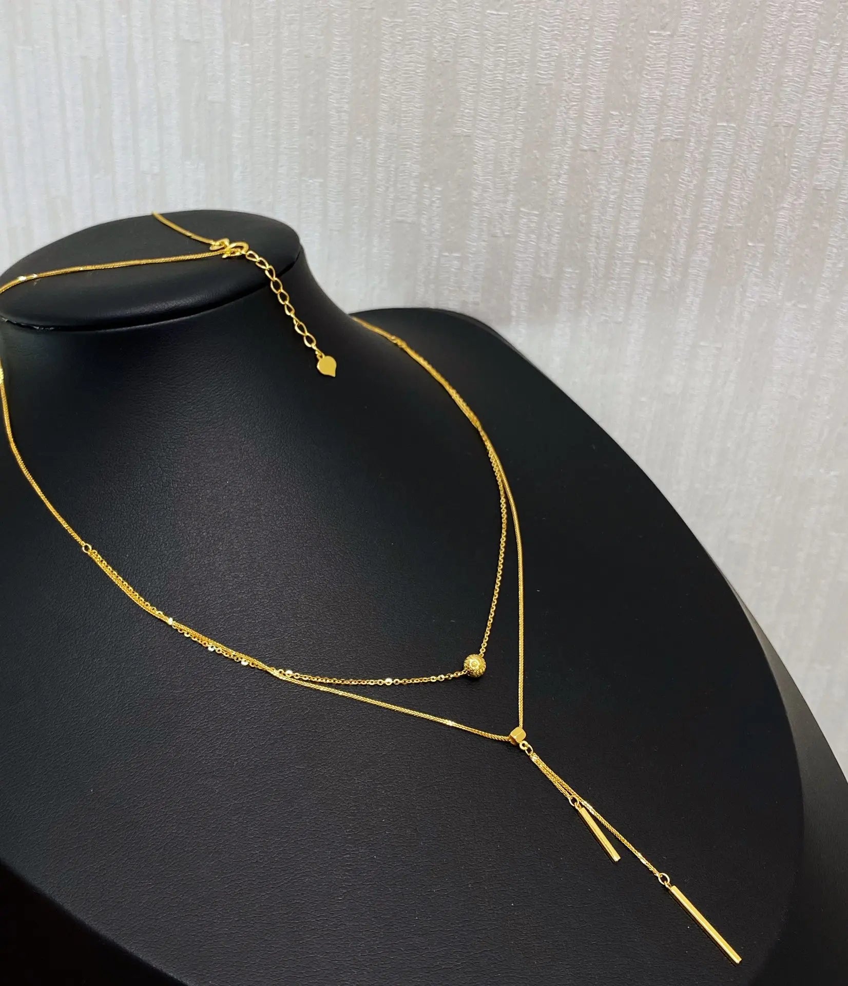 Double Layered Pure Gold Wholesale18Kt Real Gold Chains