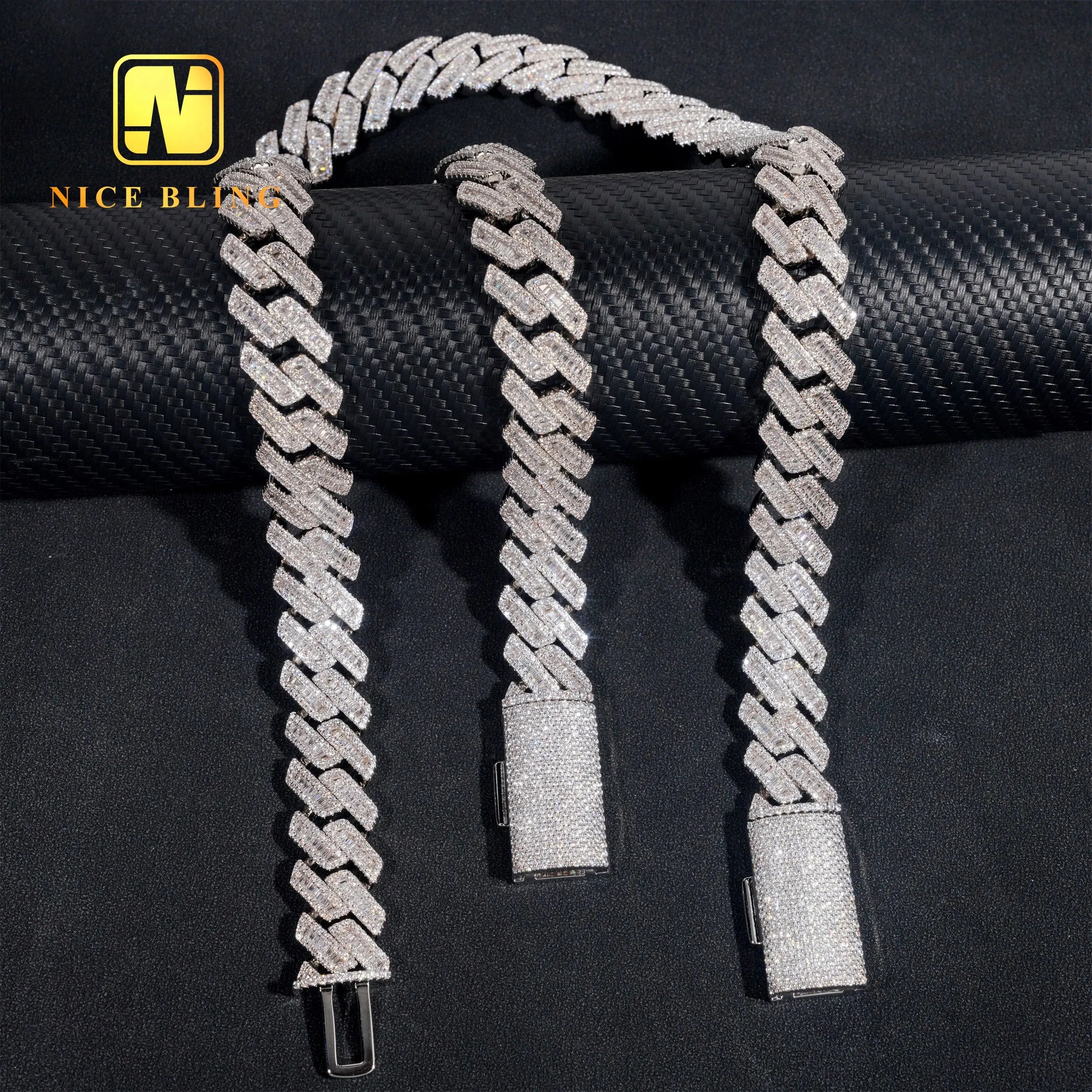 17Mm Cuban Link Chains Men Hip Hop Jewelry