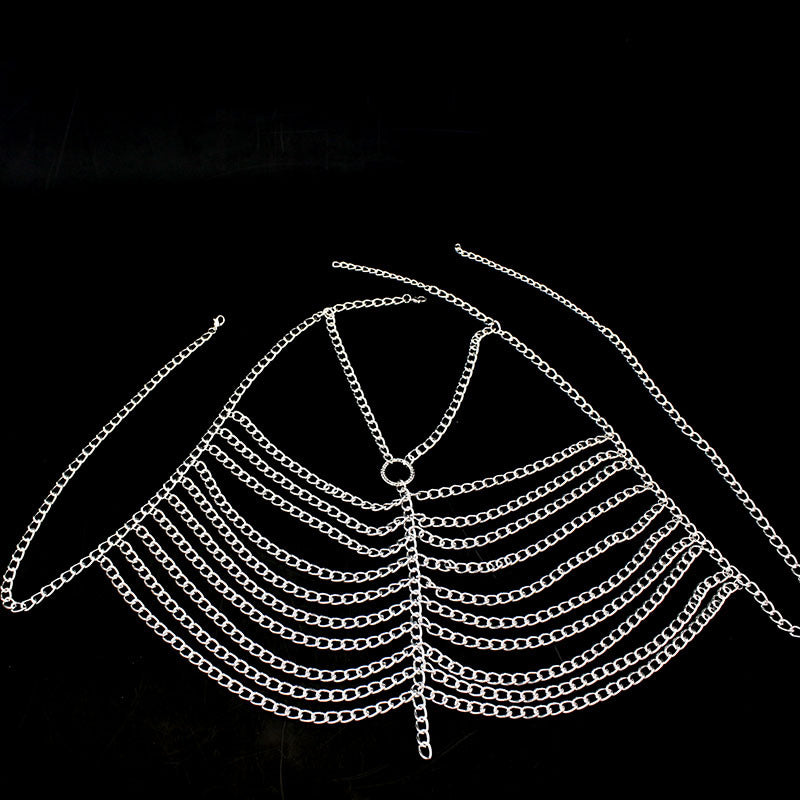 Jewelry Luxury Metal Aluminum Chain Multi Layer Chest