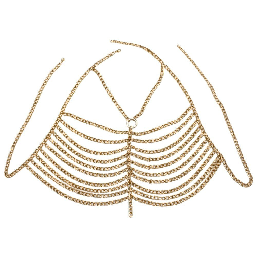 Jewelry Luxury Metal Aluminum Chain Multi Layer Chest