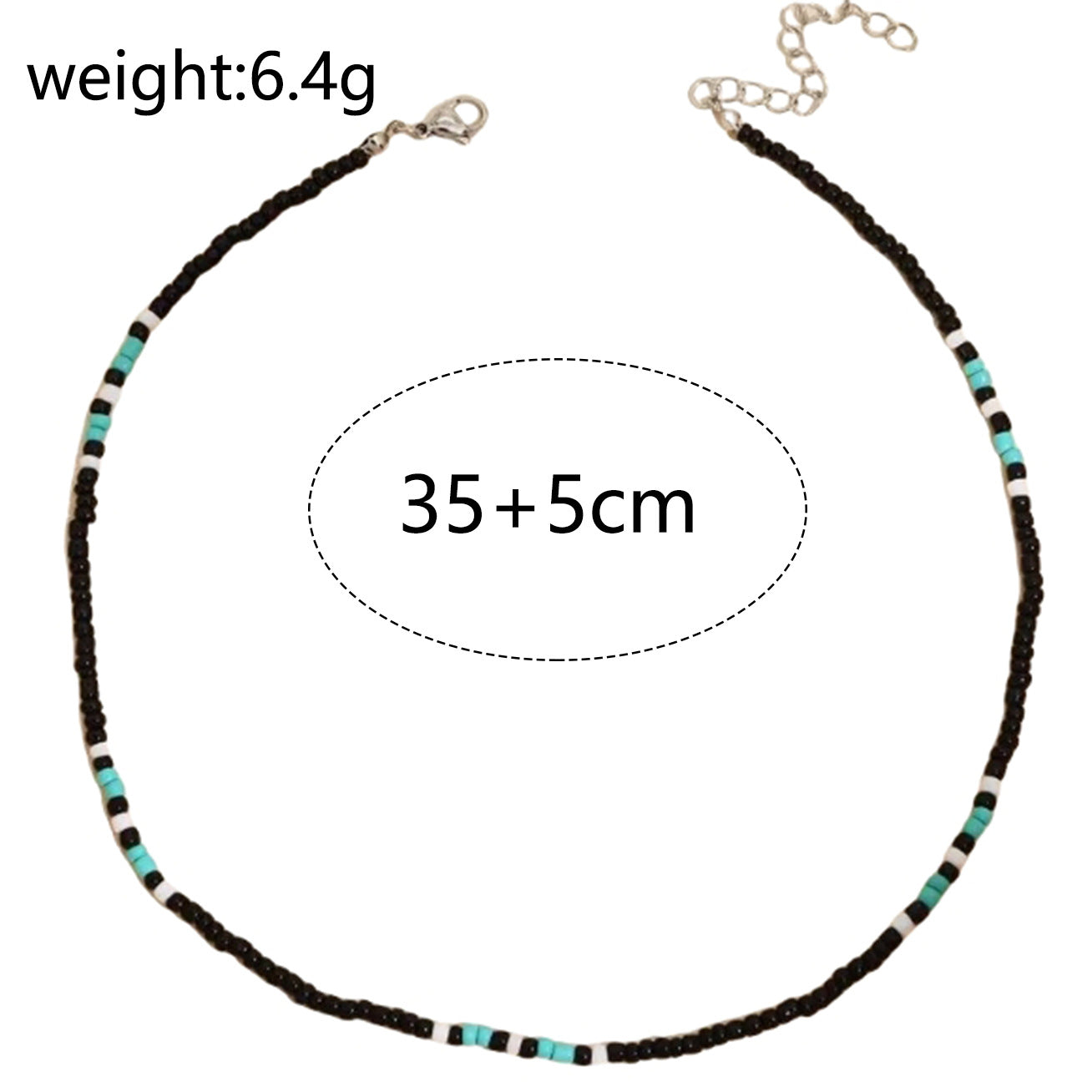 Jewelry Personalized Mixed Colorful Rice Bead Clavicle Necklace