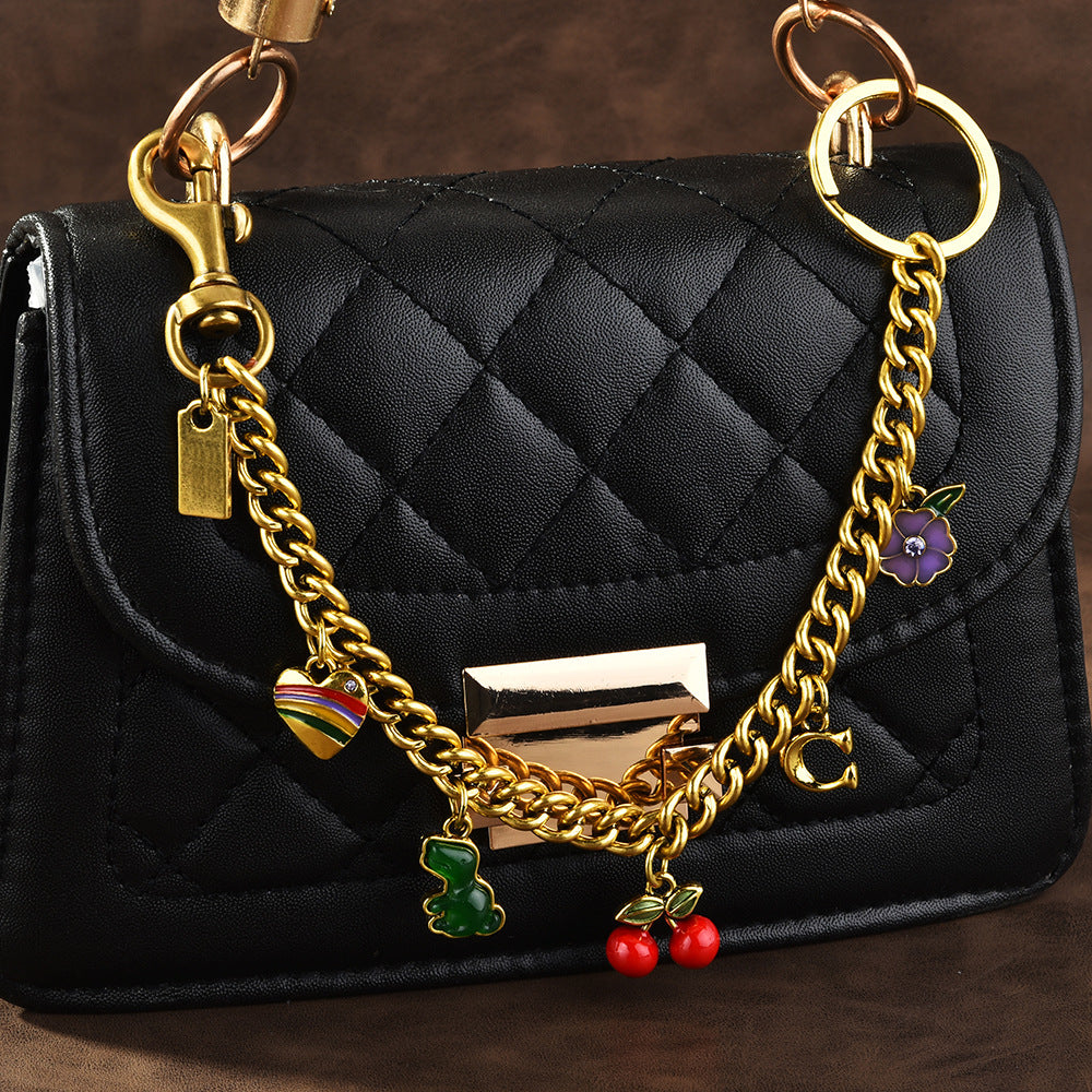 Direct Sales Cherry Keychain Bag Pendant Glitter Cherry