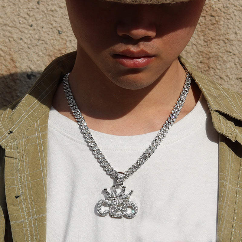 Hip Hop Pendant Crown Ceo Letter Niche Design