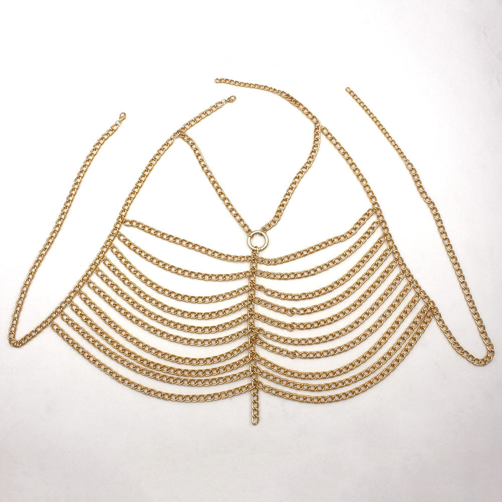 Jewelry Luxury Metal Aluminum Chain Multi Layer Chest