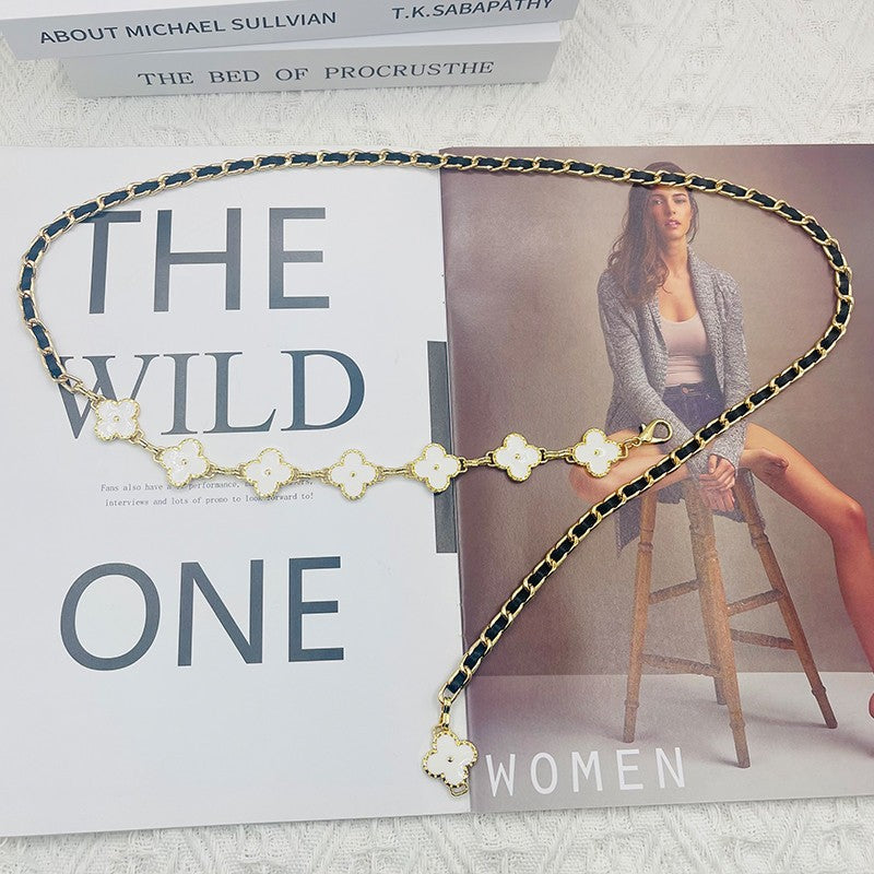 Fragrant Style Waist Chain Women'S Summer Metal Four