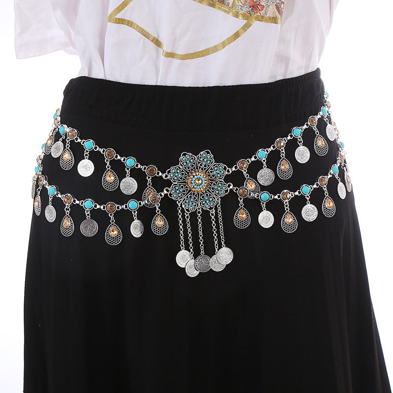 Retro Tassel Coin Folk Dance Belly Dance Bohemian