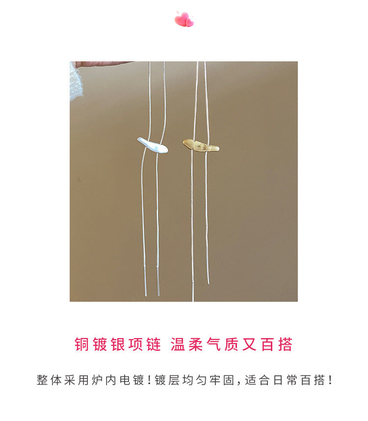 Silver Plated Copper Necklace For Women Small Fish