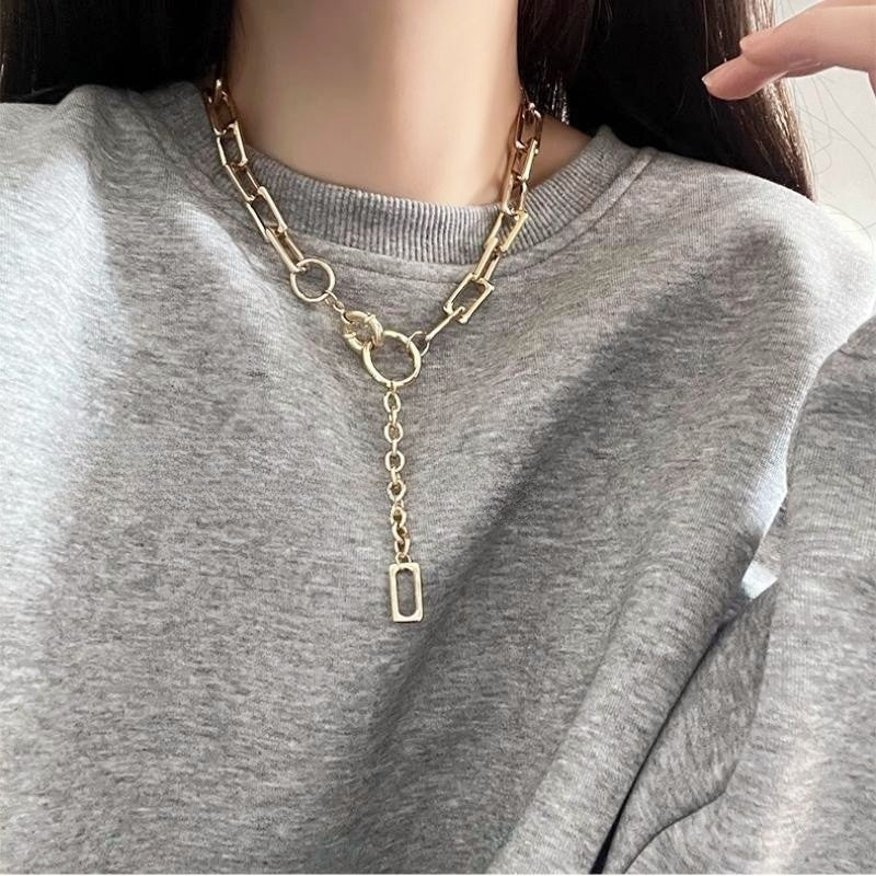 High End Niche Metal Splicing Necklace Hip Hop