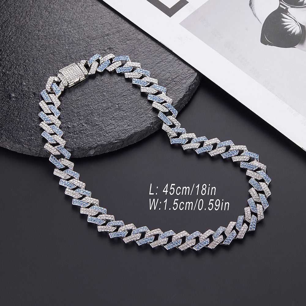 Xindi Popular Men'S Necklace 15Mm Exaggerated Diamond Geometric