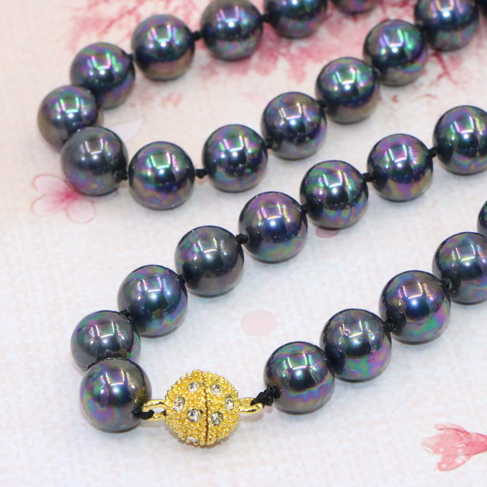 Shijia Pearl Necklace Women'S High Grade Magnetic Buckle