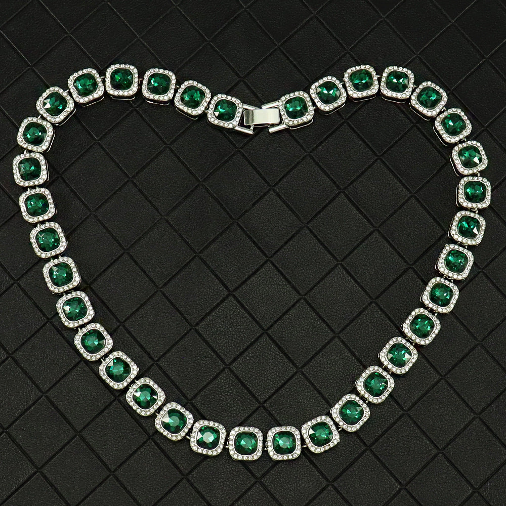 Hip Hop Style Green Diamond Ice Sugar Cuban