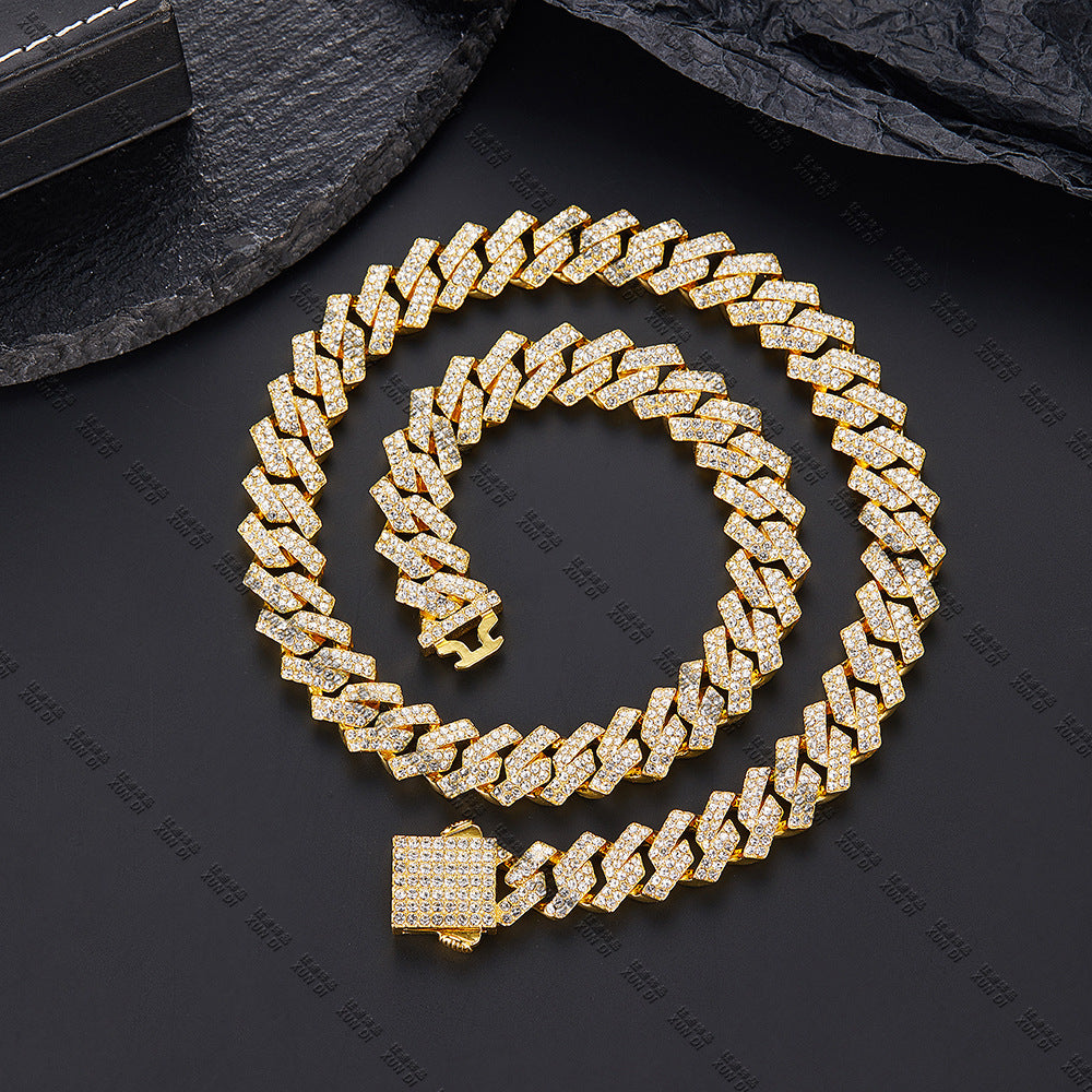Hip Hop Product Bar Cuban Chain 12Mm Alloy
