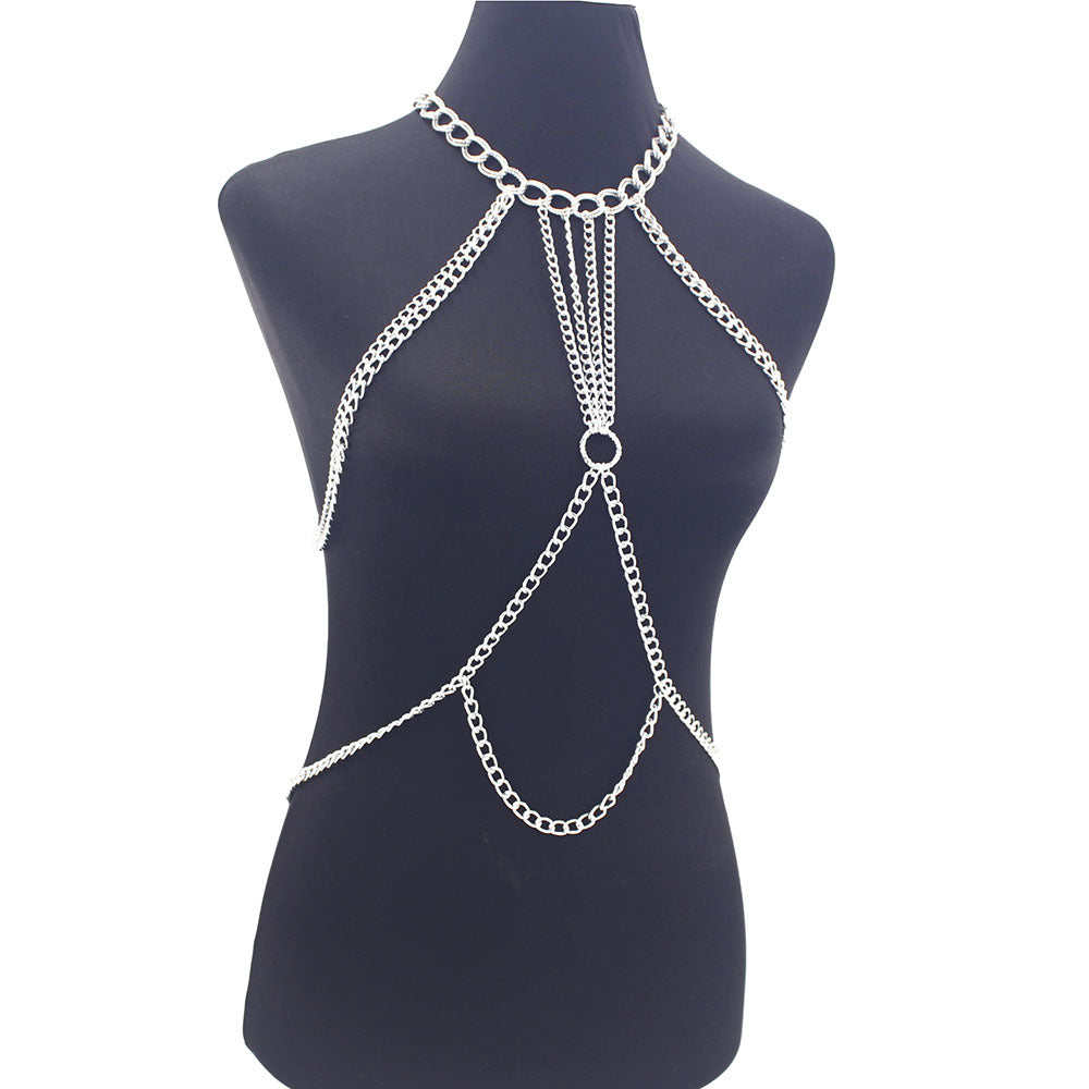 Body Chain Exaggerated Ladies Personality Punk Style Cross