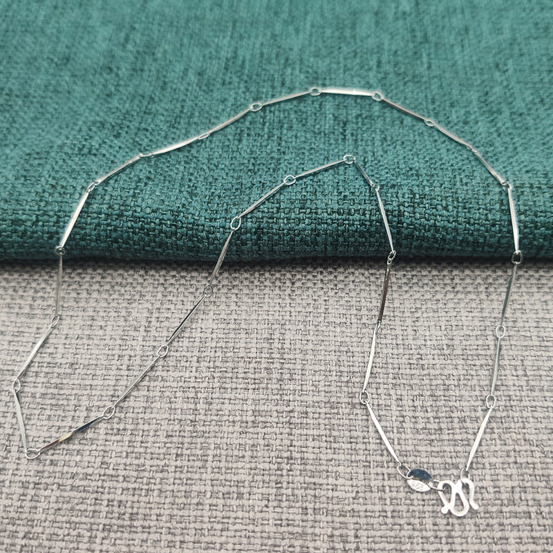 Silver Necklace Ladies Clavosin Chain Simple Pendant Chain