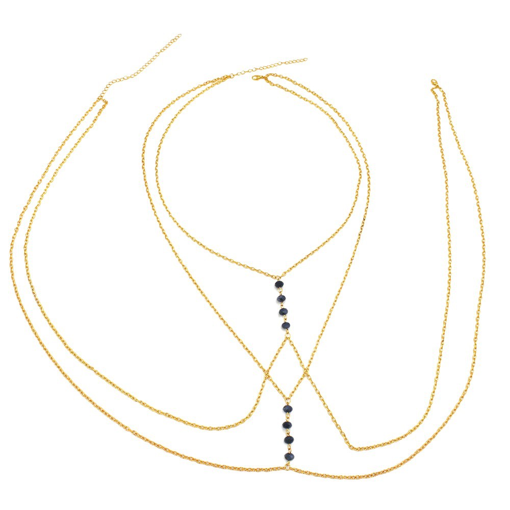 Metal Geometric Body Chain Women'S Bikini Summer Beach