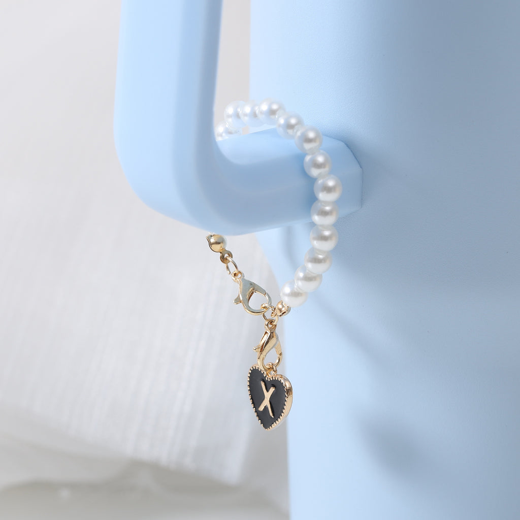Keychain Cup Pearl Chain Love Chain Strap Lobster