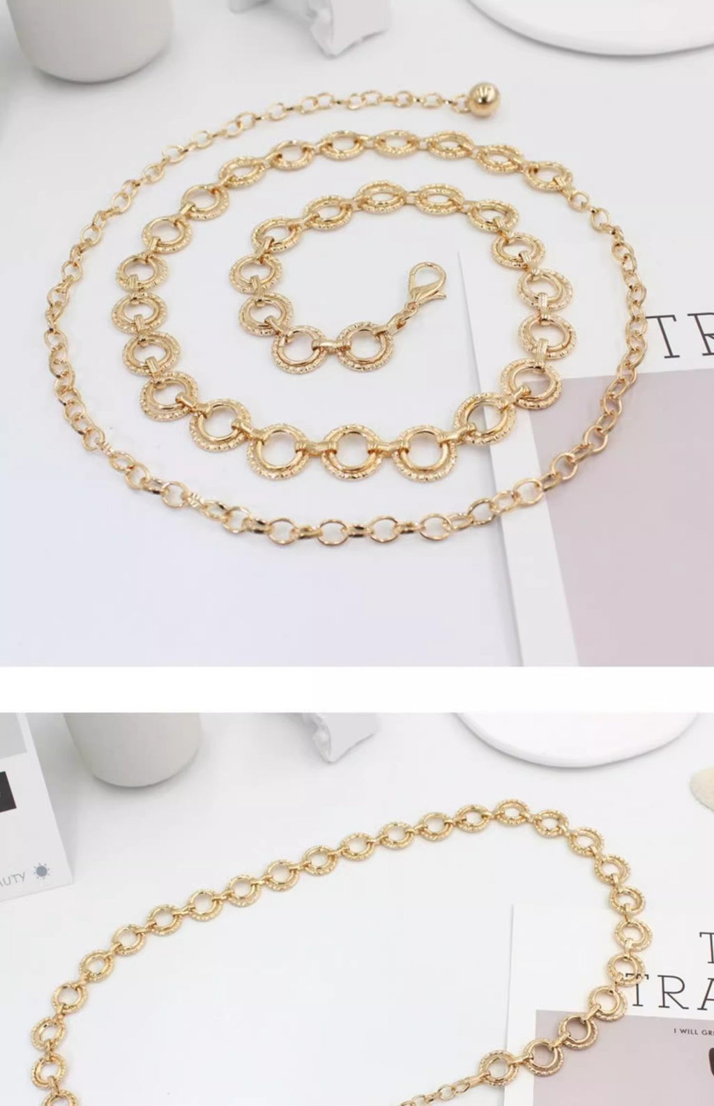 Versatile Metal Waist Chain For Women Thin Belt