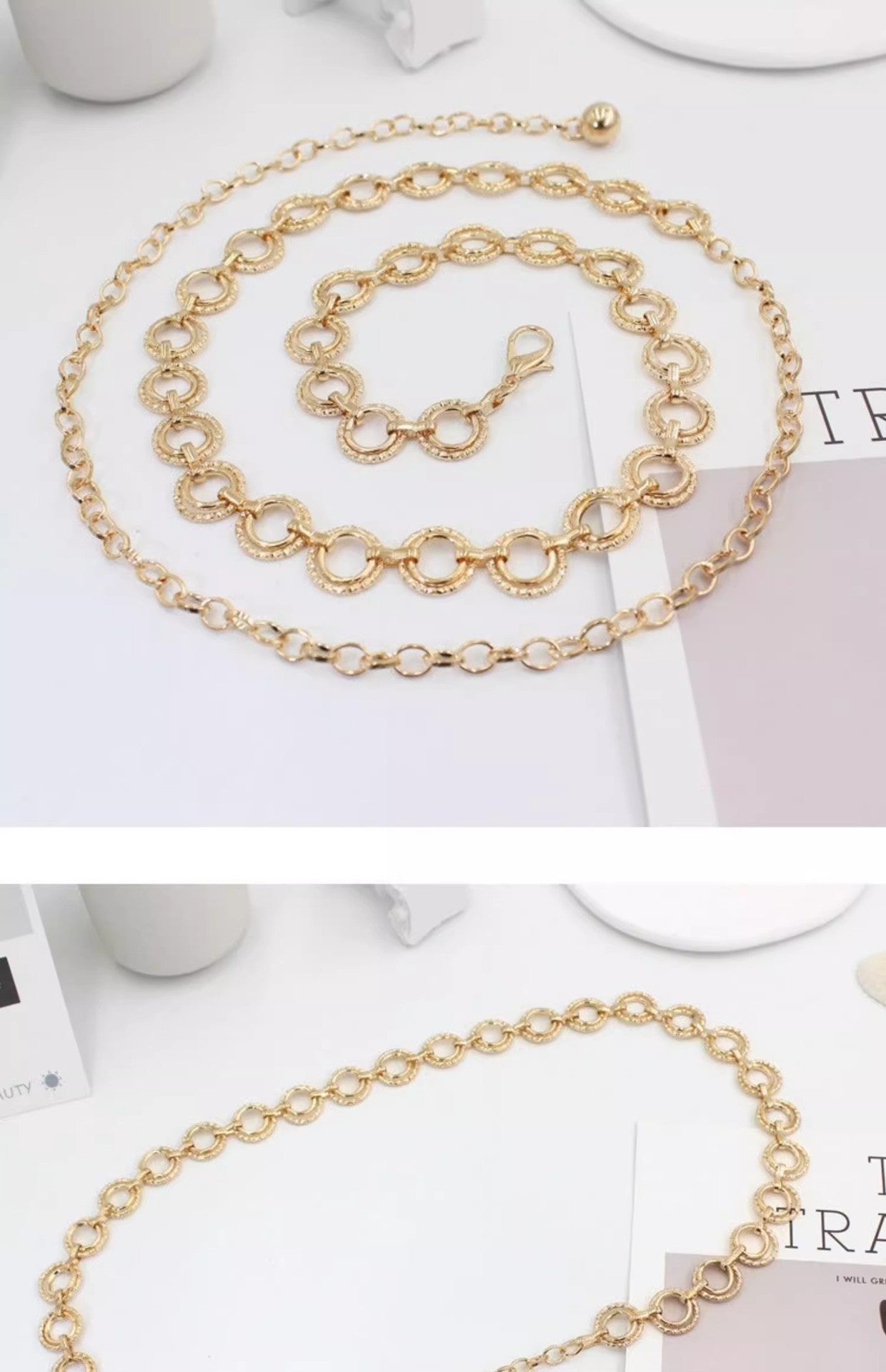 Versatile Metal Waist Chain For Women Thin Belt