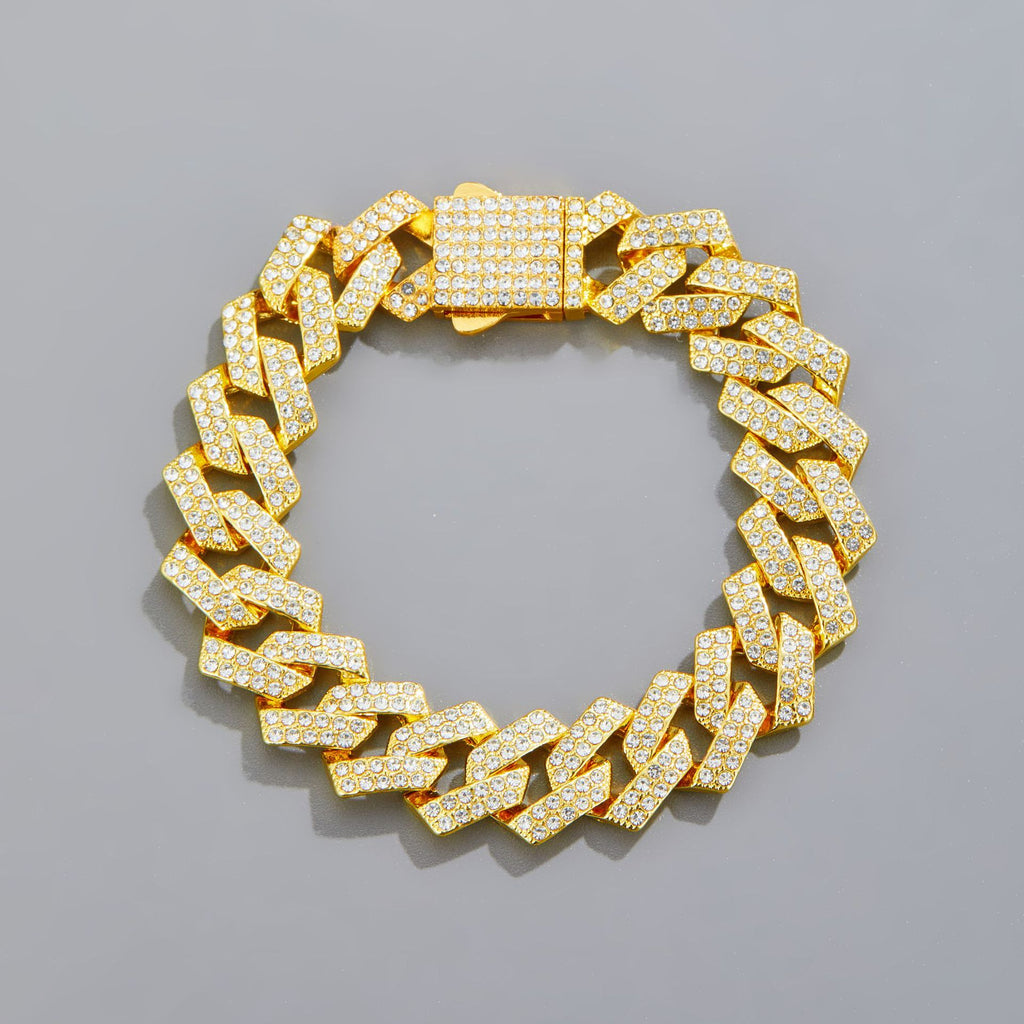 Hip Hop Bar Cuban Chain 15Mm Fashionable Alloy