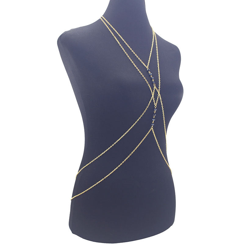 Metal Geometric Body Chain Women'S Bikini Summer Beach