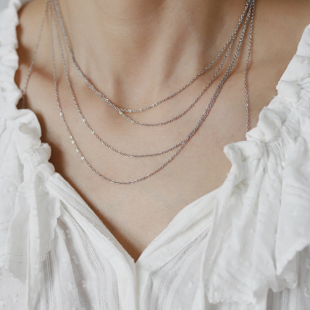 Simple Versatile Thin Chain Plain Chain High Temperament