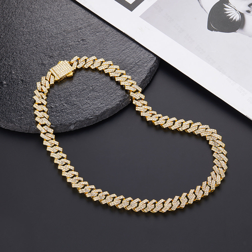 Hip Hop Product Bar Cuban Chain 12Mm Alloy