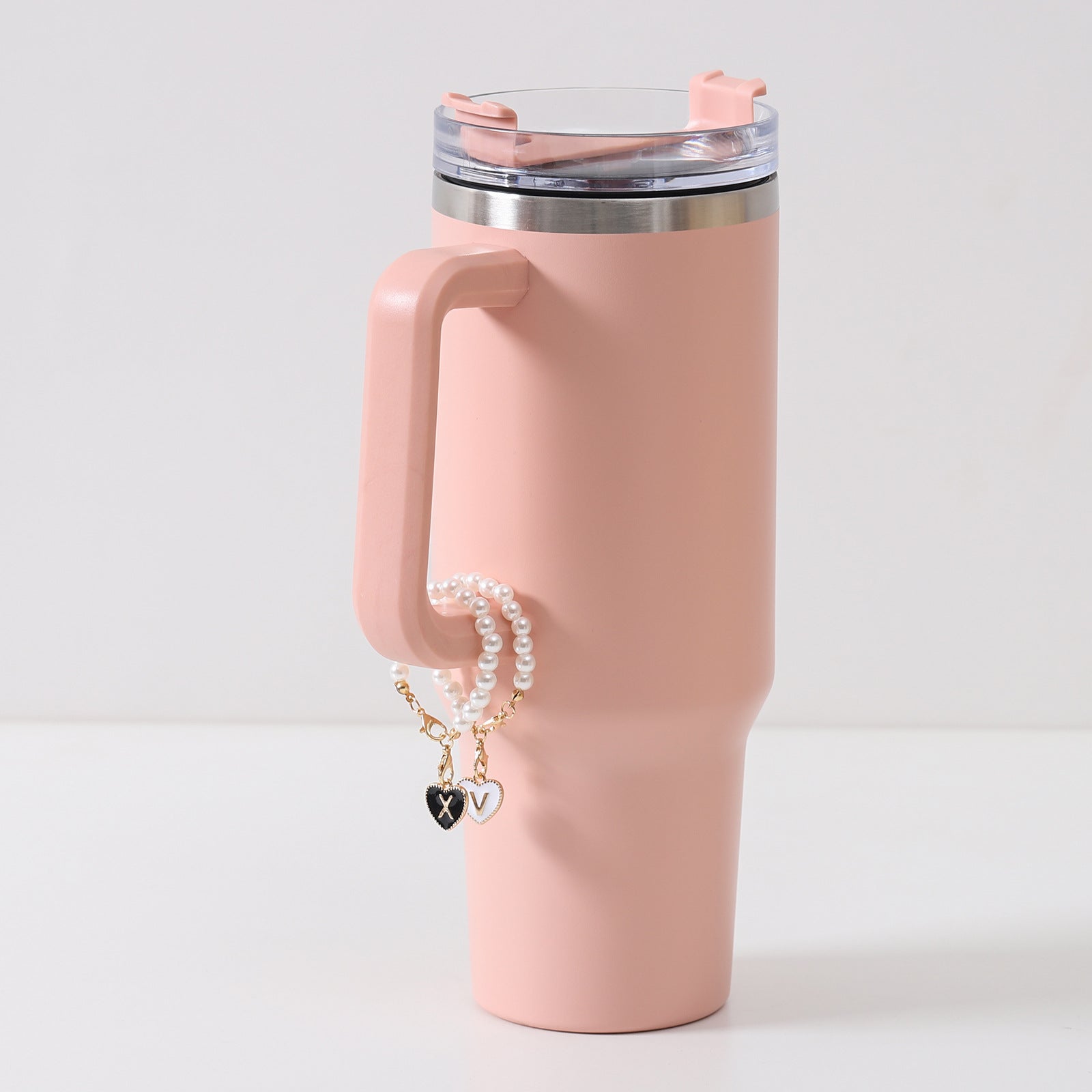 Keychain Cup Pearl Chain Love Chain Strap Lobster
