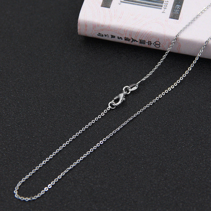 Silver Necklace Ladies Clavosin Chain Simple Pendant Chain