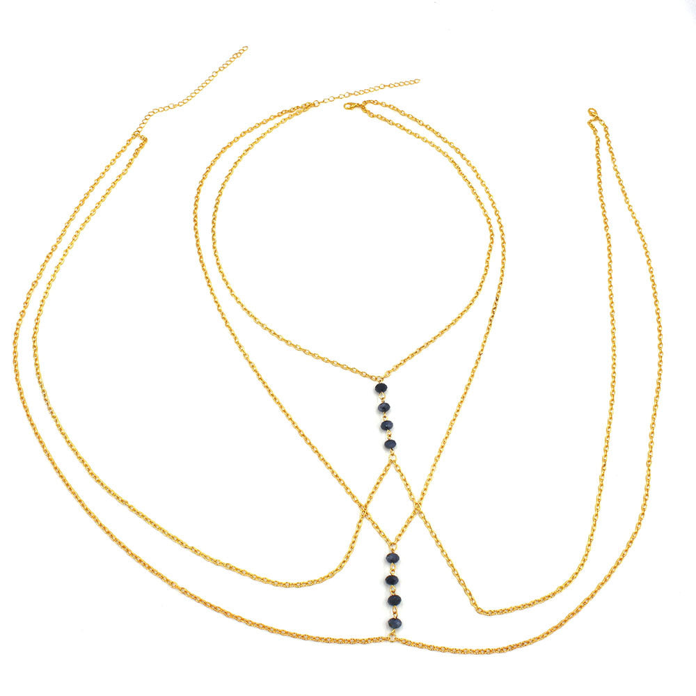 Metal Geometric Body Chain Women'S Bikini Summer Beach